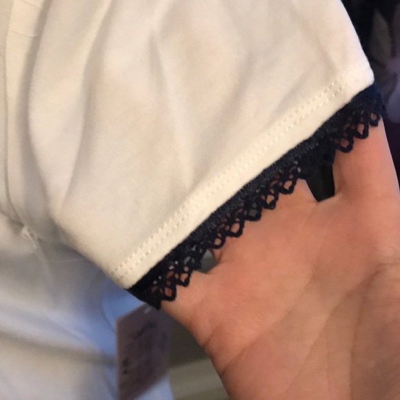 🔥1 hr SALE - Nanette Lepore Criss Cross Neck Tee - Picture 7 of 9